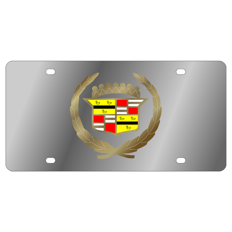 Eurosport Daytona- Compatible with Cadillac - Stainless Steel License Plate