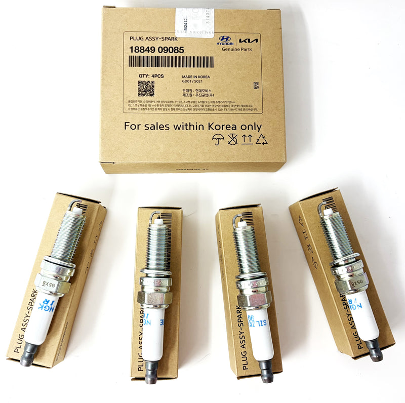 OEM Spark Plugs 4PCS for 2011-19 Santa Fe Sport Sonata 2.0L Turbo / 2.4L Hybrid