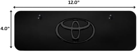 Au-TOMOTIVE GOLD Black Pearl Logo on Mini License Plate for Toyota (Black)