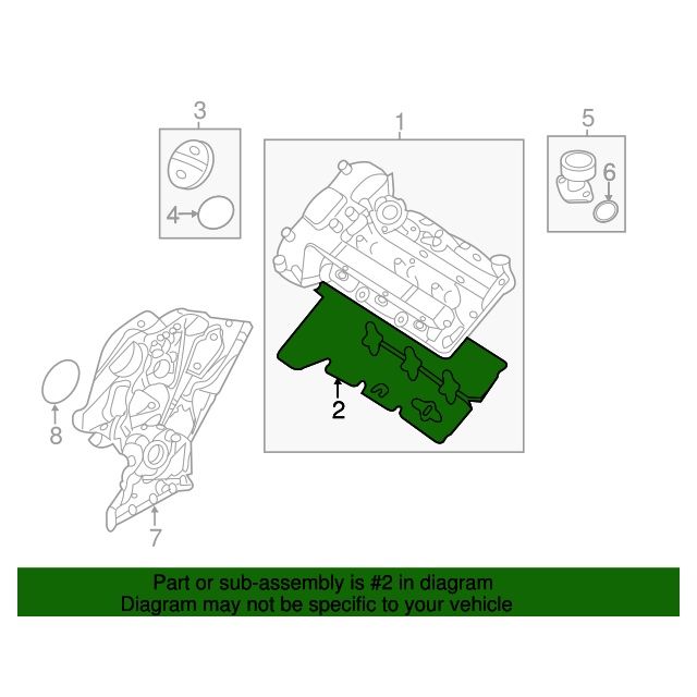 OEM Valve Cover Gasket LEFT for 11-19 Genesis Hyundai Kia 3.3L 3.8L 224533CGA2