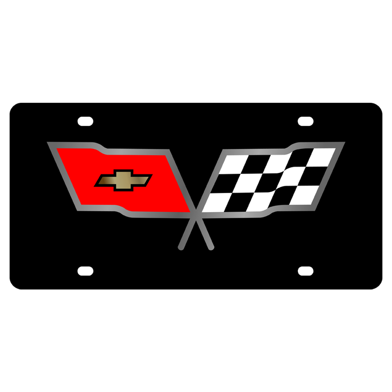 Eurosport Daytona Compatible for Chevrolet Corvette C3 Flags License Plate