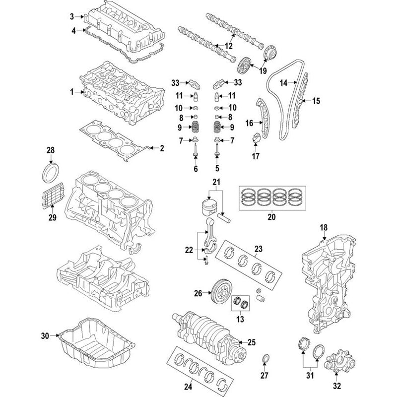 Intake CVVT Gear 17-22 Elantra Kona Veloster Forte Seltos Soul 2.0L 243502E700