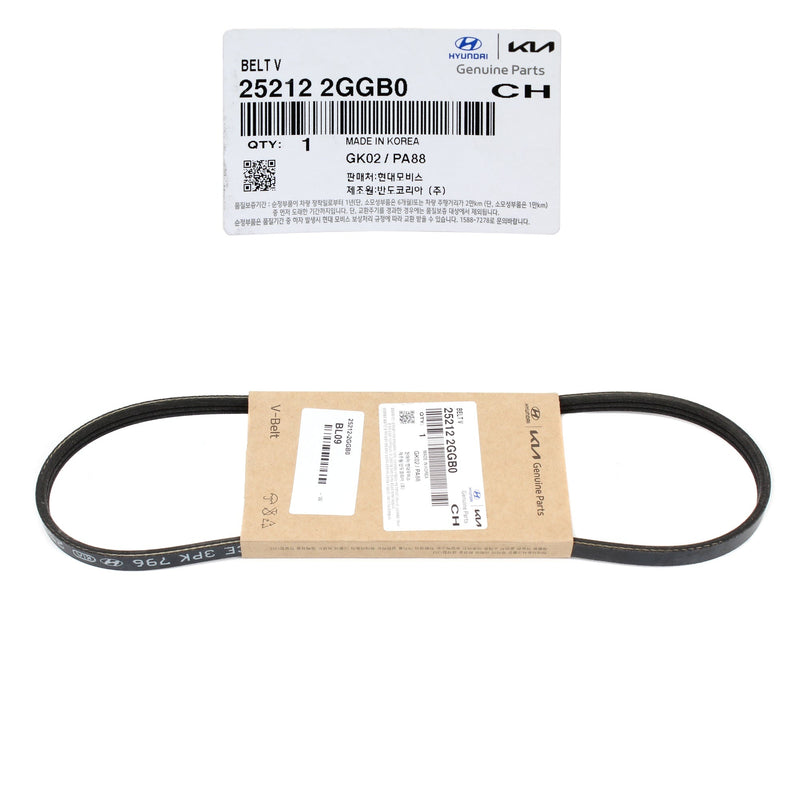 Water Pump Belt for 15-24 Santa Fe Sonata Tucson Veloster N 2.0L 2.4L 252122GGB0