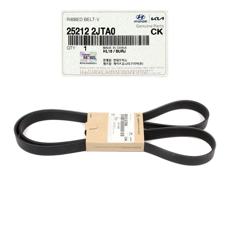 Serpentine Ribbed V-Belt for 21-23 Elantra 22-23 Kona 2.0L 252122JTA0 GENUINE