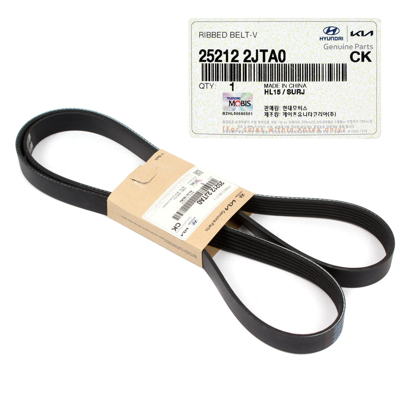 Serpentine Ribbed V-Belt for 21-23 Elantra 22-23 Kona 2.0L 252122JTA0 GENUINE
