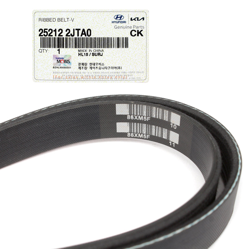 Serpentine Ribbed V-Belt for 21-23 Elantra 22-23 Kona 2.0L 252122JTA0 GENUINE