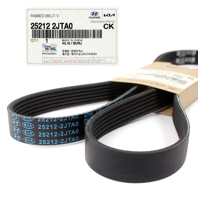 Serpentine Ribbed V-Belt for 21-23 Elantra 22-23 Kona 2.0L 252122JTA0 GENUINE