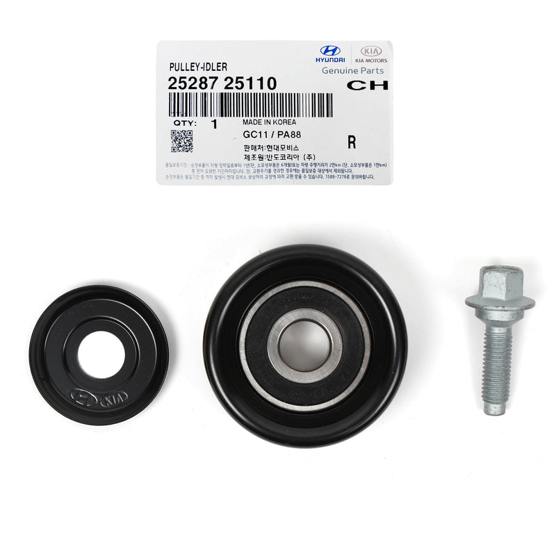 Belt Idler Pulley for 10-15 Hyundai Santa Fe Sonata Tucson 2528725110 GENUINE