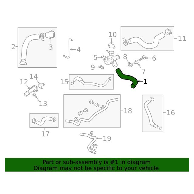 Radiator Upper Hose for 2017-23 Elantra Veloster Forte 2.0L 25411F2050 GENUINE