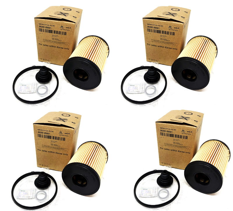 Genuine 4PACK Oil Filters for 2020-2025 Hyundai Kia 2.5L Models 26350-2S001