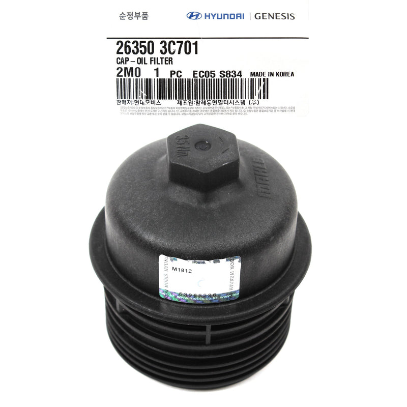 Oil Filter Cap for 2010-17 Hyundai Genesis Kia K900 OEM 263503C701 GENUINE