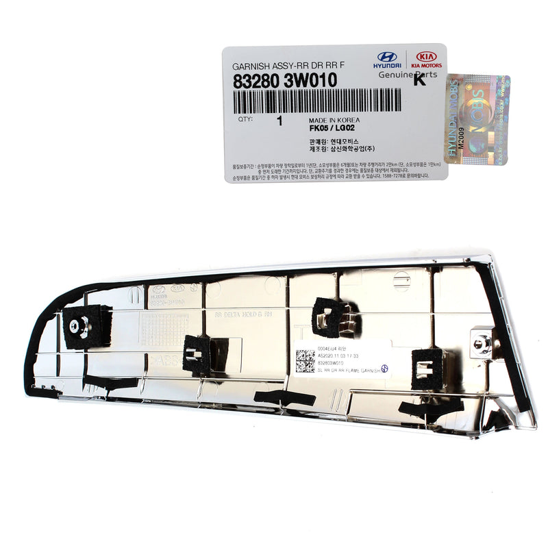 Rear C Pillar Molding Chrome RIGHT for 11-15 Kia Sportage 832803W010 GENUINE