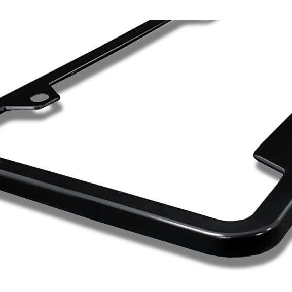 Au-TOMOTIVE GOLD, UV Print Black Polycarbonate License Plate Frame for Honda (Blue)