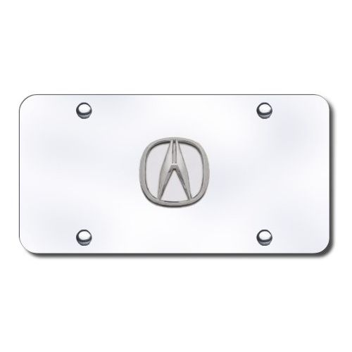 Au-TOMOTIVE GOLD fits Acura Chrome Logo on Chrome License Plate - No Fill