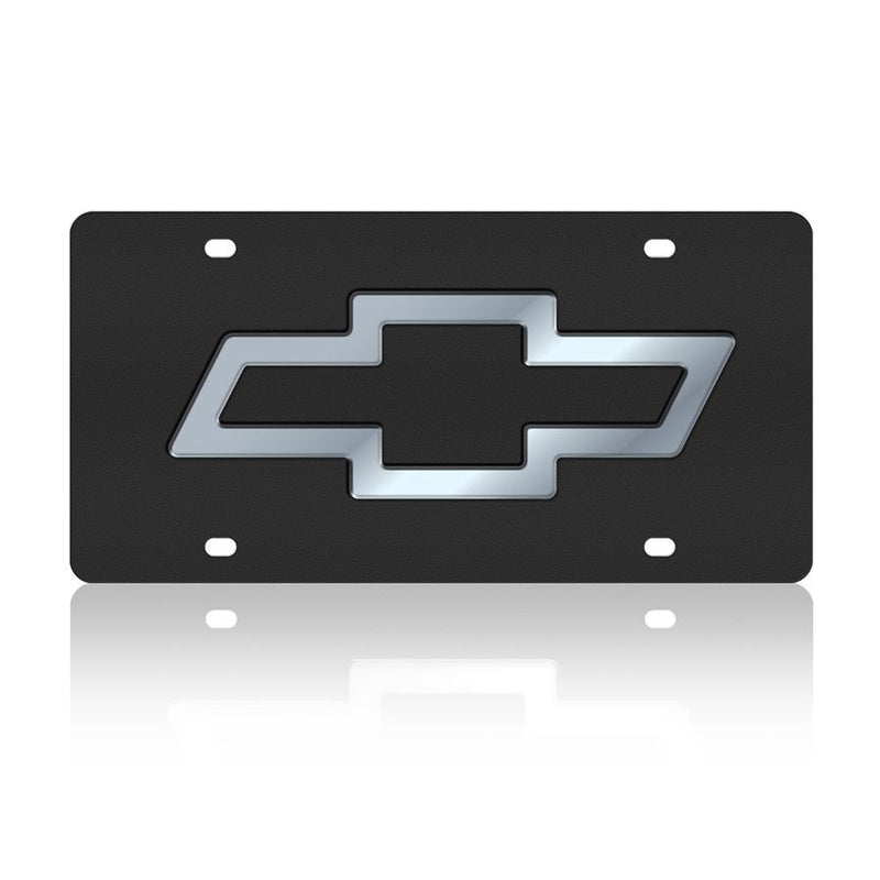 Eurosport Daytona- Compatible with -, Chevrolet Bowtie - Carbon Steel License Plate