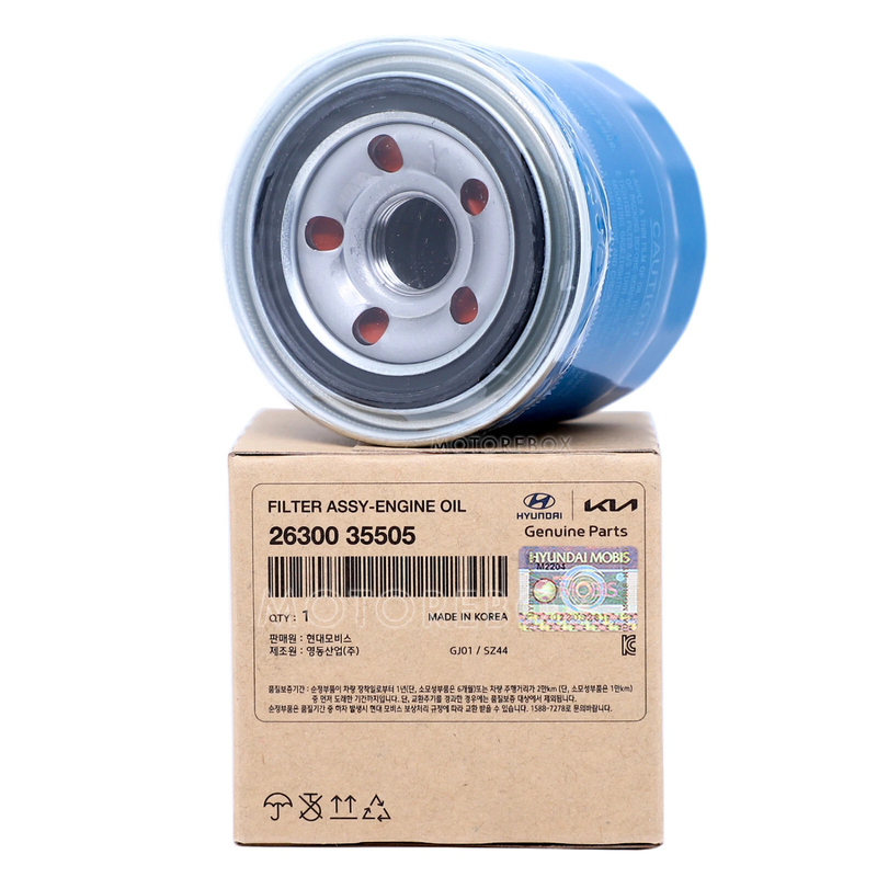 GENUINE Engine Oil Filter & Washer for Hyundai Kia OEM 2630035505 6-Pack