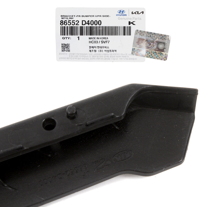 Front Bumper Bracket PASSENGER Side for 16-20 Kia Optima 86552D4000 GENUINE