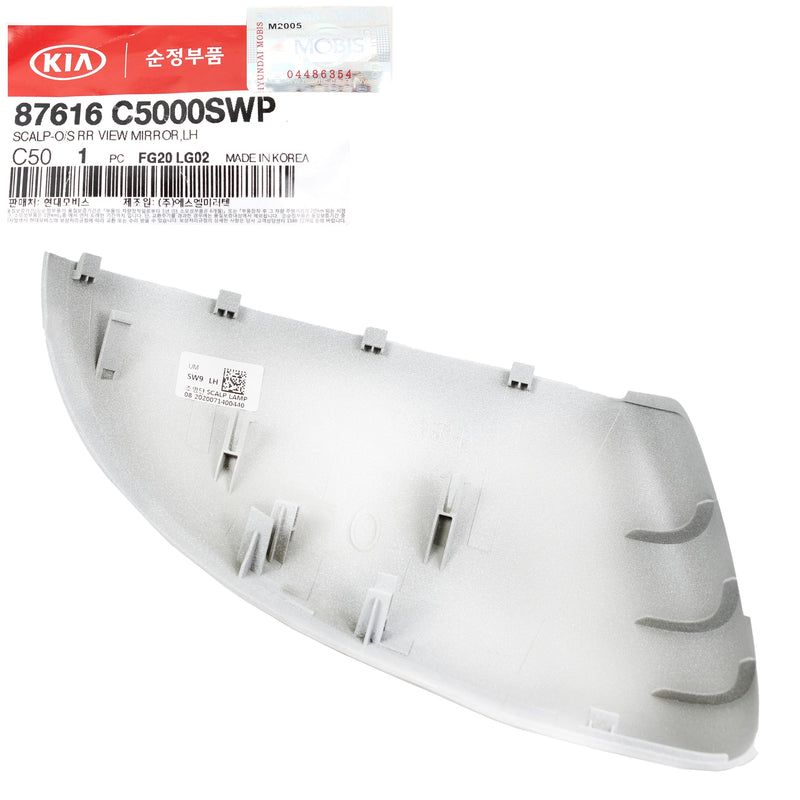 Side Mirror Cover White LEFT DRIVER for 16-20 Kia Sorento 87616C5000SWP GENUINE