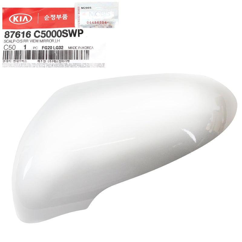 Side Mirror Cover White LEFT DRIVER for 16-20 Kia Sorento 87616C5000SWP GENUINE