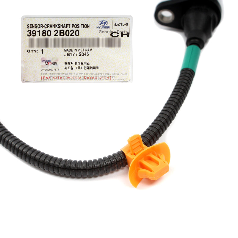 Crankshaft Position Sensor for 12-17 Kia Rio 12-16 Soul 391802B020 GENUINE