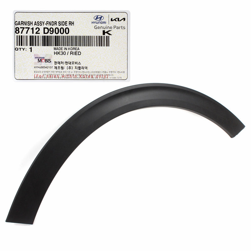 Front Fender Flare Molding RIGHT for 2017-2022 Kia Sportage 87712D9000 GENUINE