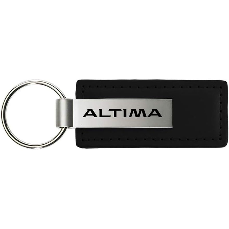 Au-TOMOTIVE GOLD Compatible Keychain for Nissan Altima KC1540.ALT- Black Leather