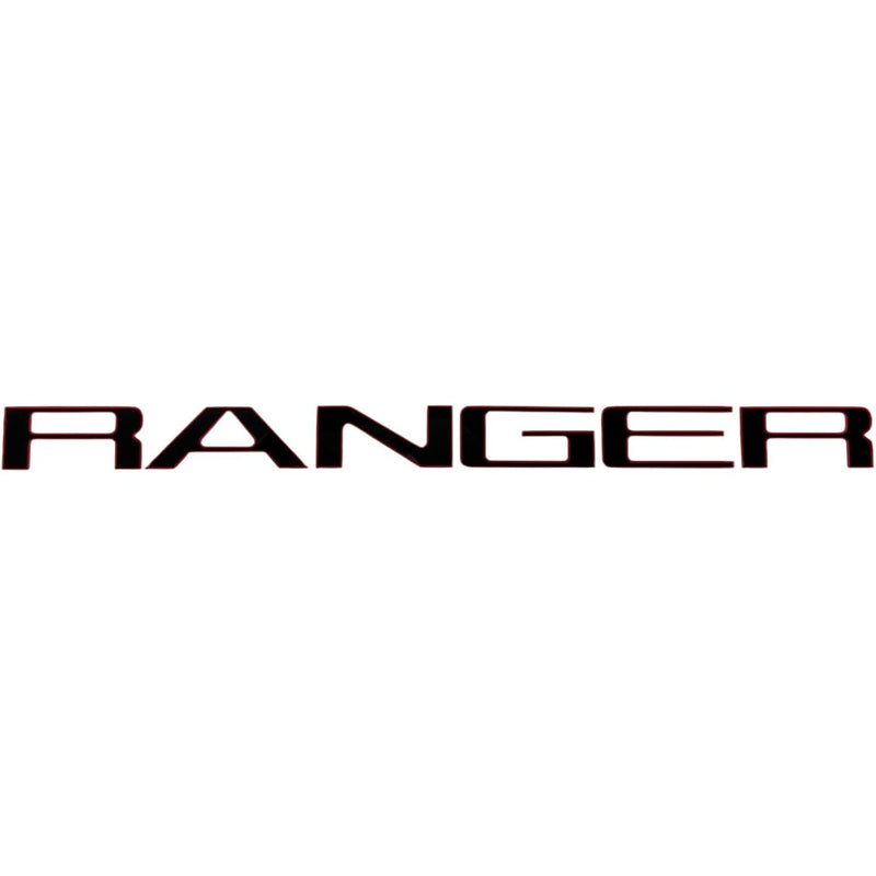 Eurosport Fits 2019-2021 Ranger Rear Bumper Letter (Black with Red Outline)