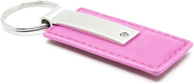 Au-TOMOTIVE GOLD Rectangular Leather Key Chain for Toyota (Pink)