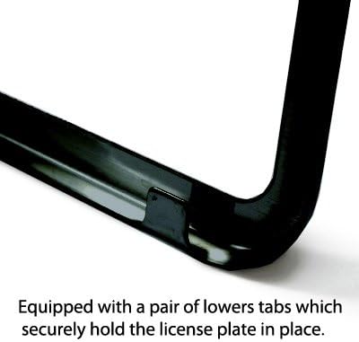 Au-Tomotive Gold, INC. Dodge Challenger Classic Black Stainless Steel License Plate Frame