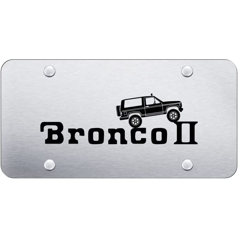 Au-TOMOTIVE GOLD Officially Licensed Laser Stainless Steel Plate for Bronco II