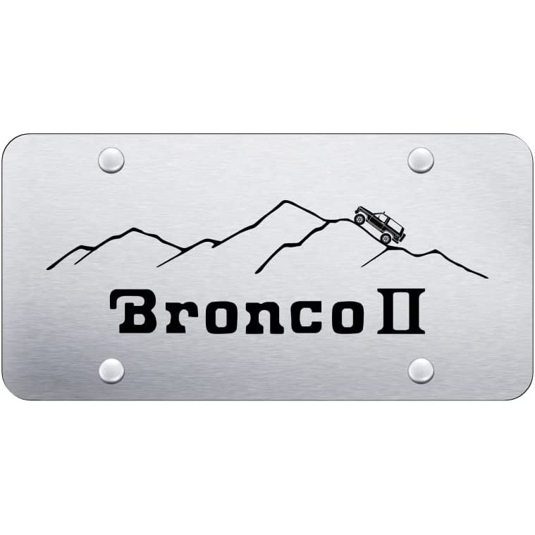 Au-TOMOTIVE GOLD Officially Licensed Stainless Steel Plate Bronco II Mountain