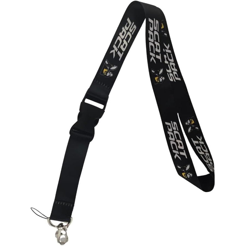 Au-TOMOTIVE GOLD INC. Official Dodge Scat Pack Lanyard Keychain (White on Black)