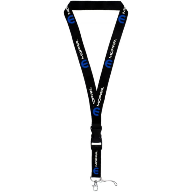Au-TOMOTIVE GOLD Compatible with Mopar White/ Blue Word Black Lanyard Neck Strap