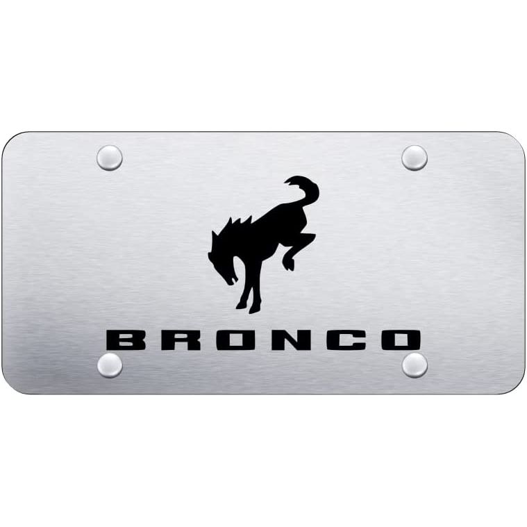 Au-TOMOTIVE GOLD Officially Licensed Laser Stainless Steel Plate for Bronco