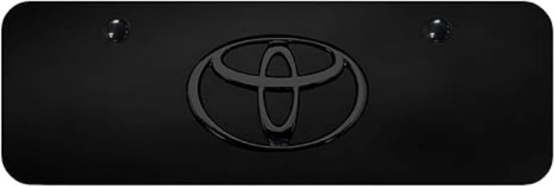 Au-TOMOTIVE GOLD Black Pearl Logo on Mini License Plate for Toyota (Black)