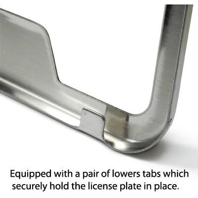 Automotive Gold Laser Etched Brushed Cadillac Cut-Out Frame