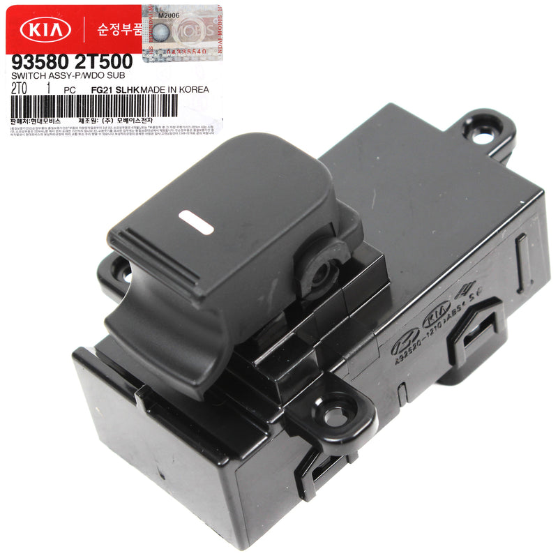 Rear Door Power Window Switch for 2014-2016 Kia Optima 935802T500 GENUINE