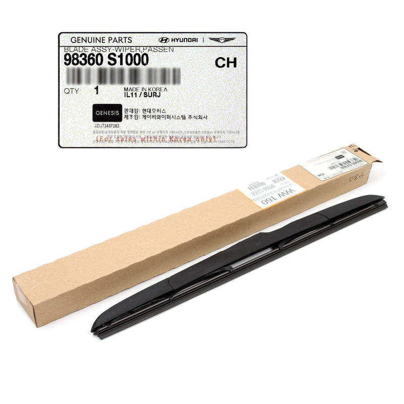 Front Windshield Wiper Blade RIGHT RH for 19-24 G90 Santa Fe Tucson K900 GENUINE