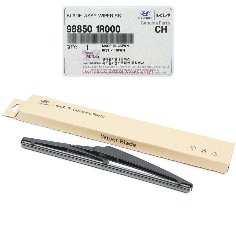 Rear Wiper Blade for 2010-2024 Accent Kona Rio Sorento Soul 98850-1R000 Genuine