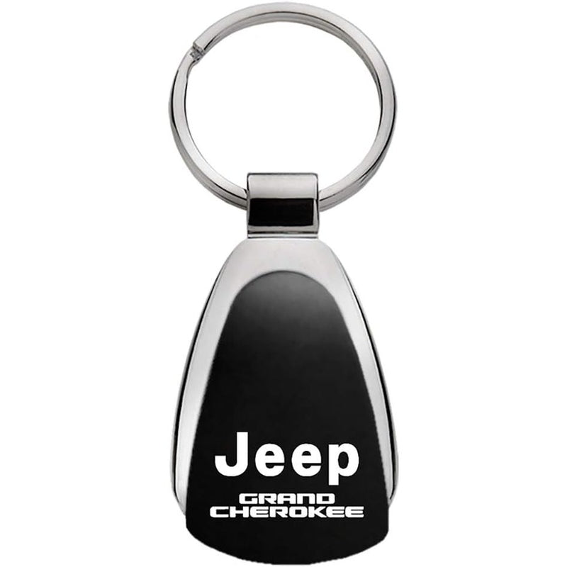 Au-Tomotive Gold, INC. Jeep Grand Cherokee Black Tear Drop Key Chain