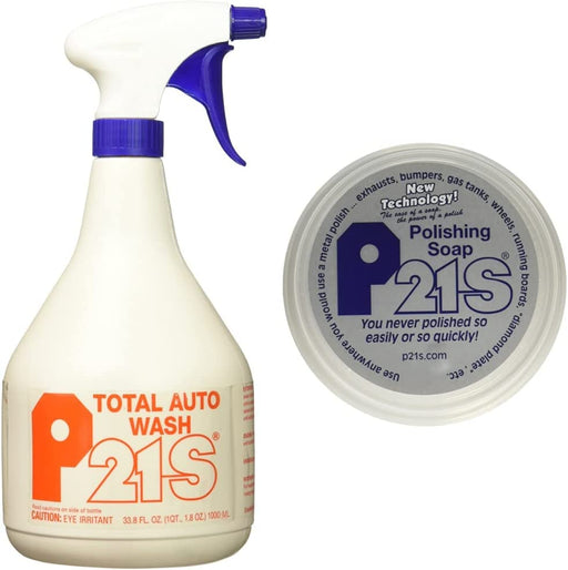 P21S 13001B Auto Wash with Sprayer 1000 ml, White & 15300P Polishing Soap