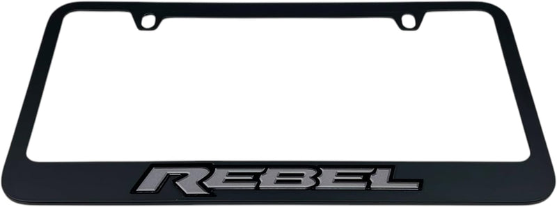 Eurosport Daytona Compatible with - Ram Rebel - Black License Plate Frame