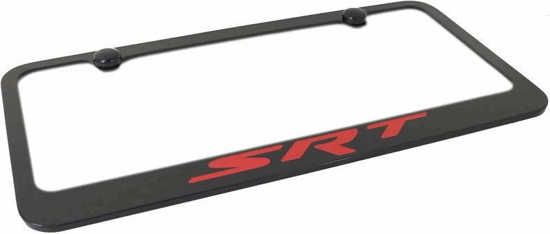 Elite Automotive Products, Inc. Black Fill License Plate Frame for Dodge SRT (Red)