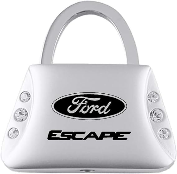 Au-TOMOTIVE GOLD Ford Escape Clear Crystals Purse Shape Key Chain
