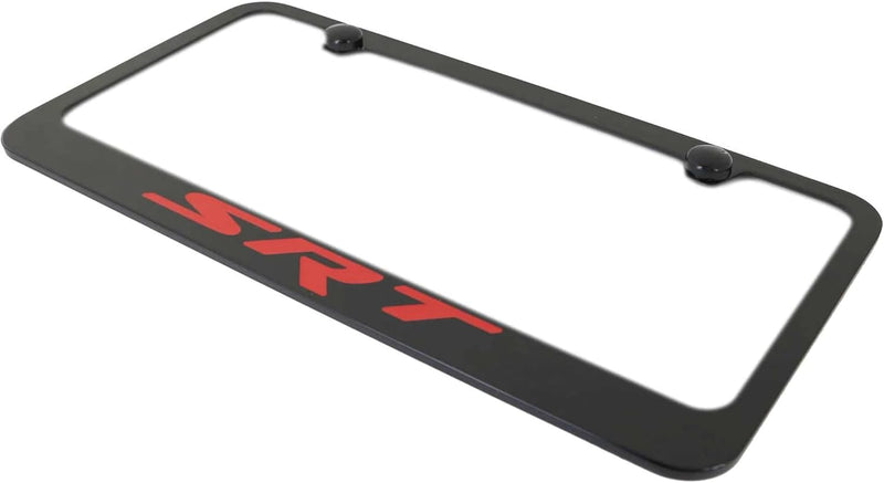 Elite Automotive Products, Inc. Black Fill License Plate Frame for Dodge SRT (Red)
