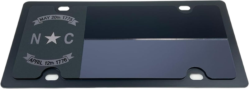 Eurosport Daytona - North Carolina State Flag -Carbon Steel License Plate