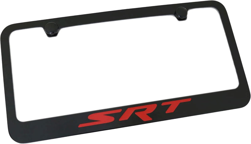 Elite Automotive Products, Inc. Black Fill License Plate Frame for Dodge SRT (Red)