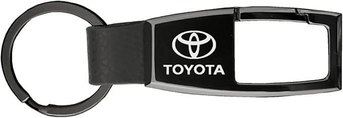 Au-TOMOTIVE GOLD Key Chain Fob Toyota Logo - Premium Black Pearl Carabiner