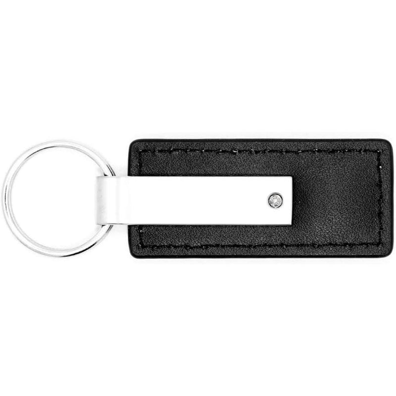 Au-TOMOTIVE Gold Compatible Keychain and Keyring for 350z [KC1540.350] - Premium Black Leather