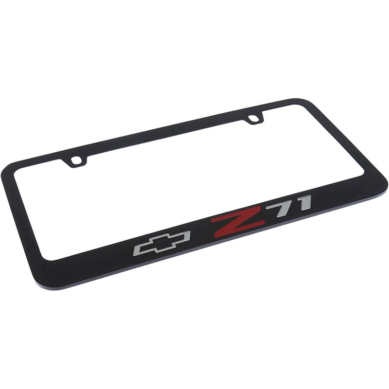 Elite Automotive Engraved License Plate Frame for Chevrolet Z71 (Black)